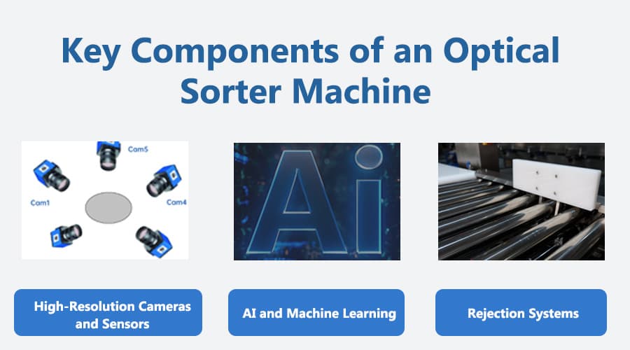 key components of an optical sorter machines